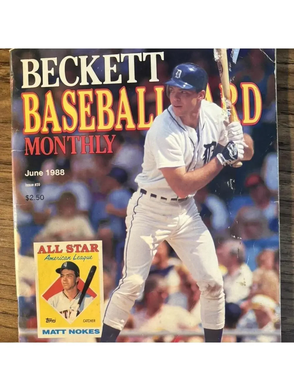 1988 Beckett Baseball Card Monthly Issue number 39 June 1988